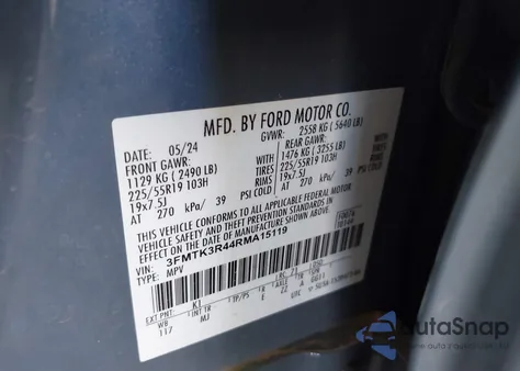 2024 Ford Mustang Mach-E Premium from USA, damaged, VIN 3FMTK3R44RMA15119